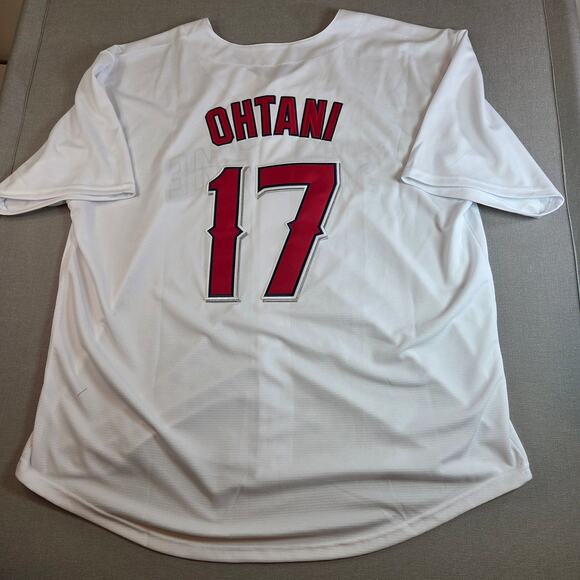 Shohei Ohtani XXXL Custom Fan Jersey Sho Time 17 White Baseball Shirt - Picture 1 of 11